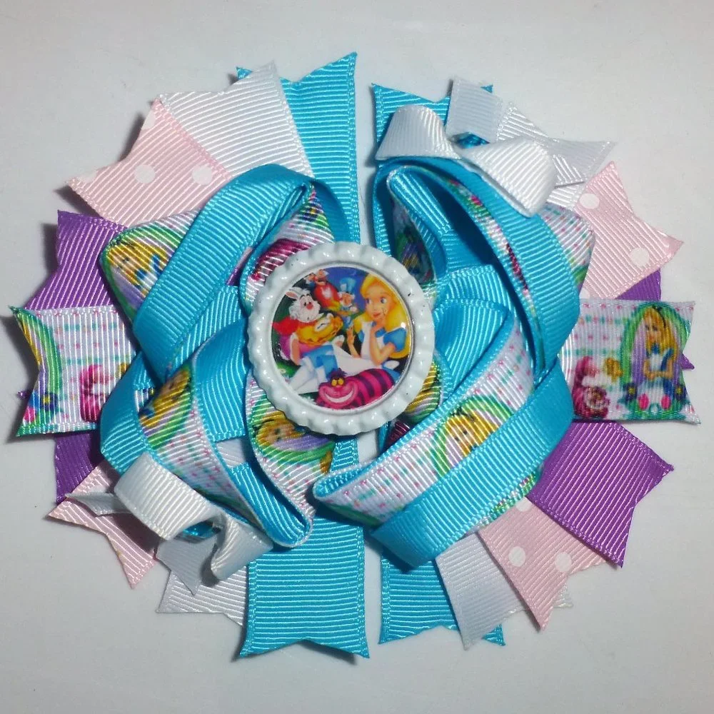 Alice in Wonderland Girls 5-Inch Hair Bow Clip